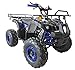 HHH 125cc ATV Quad Upgraded 125cc ATV with Reverse, Led Lights, Big Wide Tires with Matching Rims Gas 4 Wheeler for Youth and Children (Blue) (Factory Packaged)