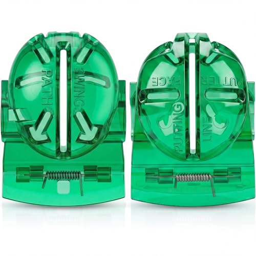 Outus 2 Pack Golf Ball Line Marker Tool Marking Putting Alignment Tool Golf Ball Liner Drawing Marker for Men and Women(Bright Green)
