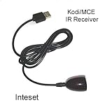 Inteset USB External Infrared (IR) Kodi & Media Center Receiver with Cable for use with MCE and other Universal Remotes (Not the same as IReTV IR Receiver)