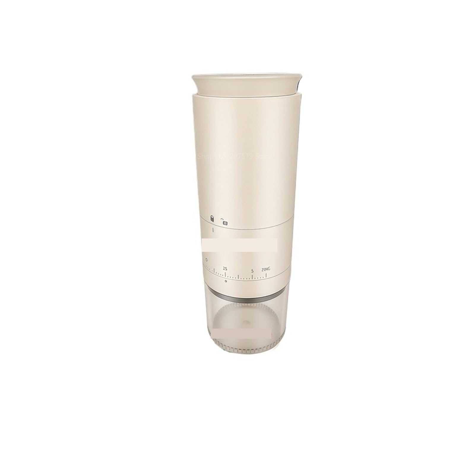 Máquina de moler Molinillo de café eléctrico portátil 1500 mAh con molinillo ajustable(Beige)