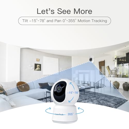 360° View 2K Pet Camera P2 with App, Indoor Security Camera, Baby Monitor | Pan/Tilt, Auto Tracking, AI Human/Motion/Sound Detection, Night Vision, 2-Way Audio, Custom Zones, Timer Cruise, Sleep Mode view 6