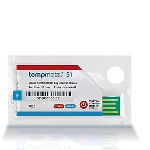 Single Use Temperature Data Logger (Range: -22°F to 158°F) for Vaccine Box, Pharma, Food Industry, Fishery, Cosmetics, Chemicals, Hatchery Model: Tempnote Lite V2.0 by INSTRUKART