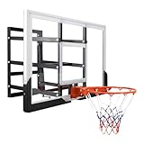 Belinova Wall Mount Basketball Backboard 54 Inch, Adjustable-Height Basketball Backboard and Rim Wall Mount, Outdoor Wall Mount Basketball Hoop for Gyms Garages Schools