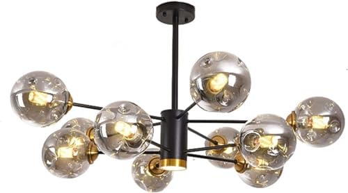 Plafonnier grand format 10 lumière pour éclairer une grande table