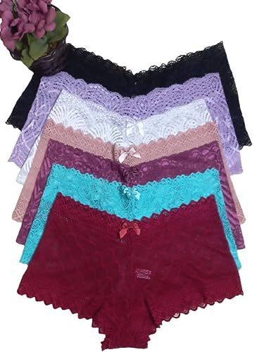 Kit com 3 Calcinhas Shortinho modelo caleçon renda (G)