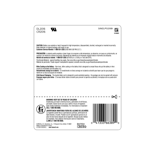 Duracell Cr2016 3V Lithium Battery, Child Safety Features, 4 Count Pack, Lithium Coin Battery For Key Fob, Car Remote, Glucose Monitor, Cr Lithium 3 Volt Cell #TOP1