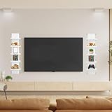 YEXEXINM 5 Tier White Wall Shelf Unit Narrow Smooth Laminate Finish Vertical Column Wall Decor Mount Floating Storage Home Decor Organizer - Image 5