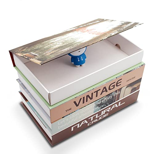 Fake Books Sets Storage Books Boxes,Decorative Books For Bookshelf Display,Coffee Red and Brown Faux Books for Decoration,Libros Decorativos,Farmhouse Decor,Home Decor,Living Room Decor 4Pcs (T5) by 3T GROUP - Image 6