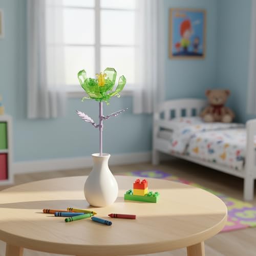 Image of STEM Epiphyllum Flower Building Blocks Set (72 Pcs, 12-in-1) | DIY Flower Pen Stand Kit for Kids 6+ Years (Boys & Girls) | Creative Craft & Learning Toy | Ideal Gift for Kids