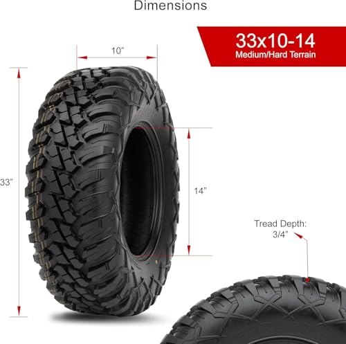 Image of Tusk Terrabite Radial Tire For 16 inch Wheel Medium /Hard Terrain (33x10-14)