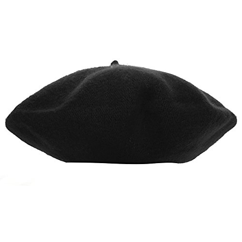 Anteer 6 Pieces Wool Beret Hat French Style Beanie Hats Fashion Ladies Beret Caps For Women Girls Lady, Black-6 Pack, One Size #TOP1