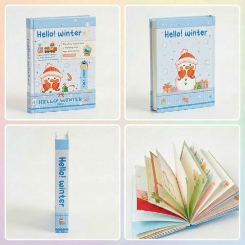 Image of FunBlast Diary for Girls - Christmas Kawaii Diary for Kids, Journal Diaries for Girls, Notepad for Students Stationary Items, Birthday Gifts (128 Sheets) (Blue-)