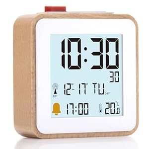 Vinilite Funkwecker Digital Bamboo Holzoptik