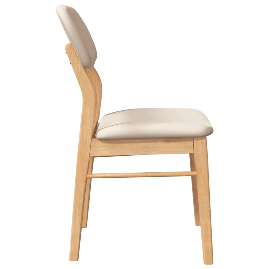 Sillas de Comedor 2 Unidades con Cojines, Madera Maciza de Caucho Natural, Sillas Ergonomicas para Comedor y Sala de Estar, Diseño Atemporal con Soporte Lumbar, Capacidad 110kg