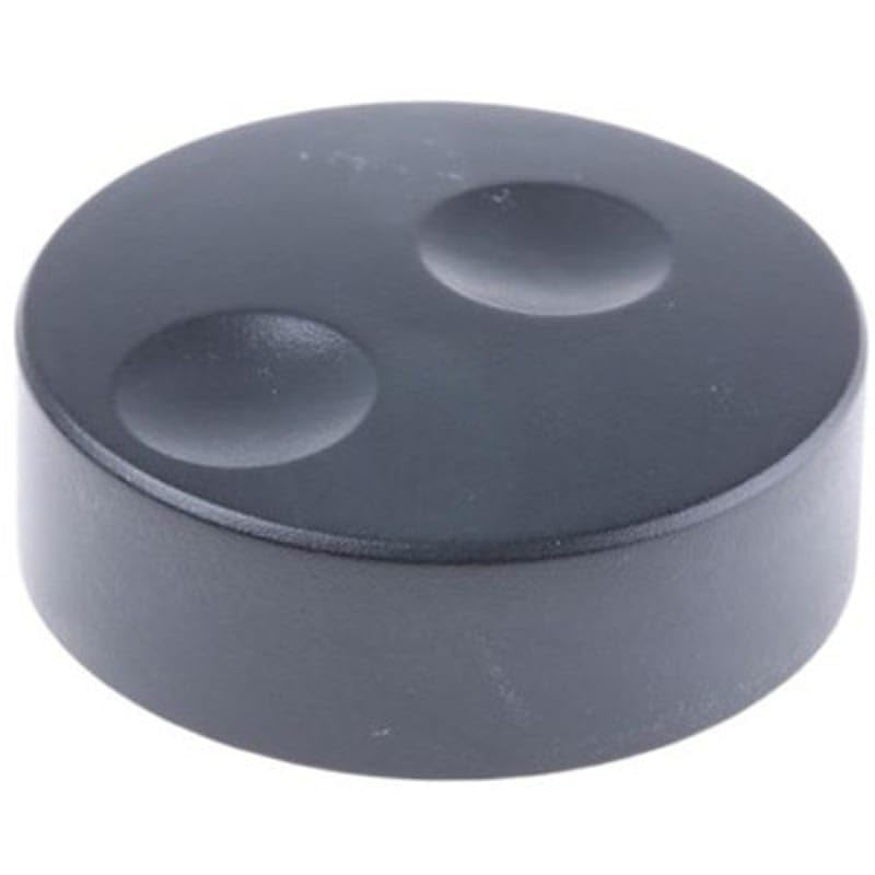 Potentiometer Knob Body: Black Dia. 38.6mm 6mm Shaft, Pack of 1, MFR: 7777299