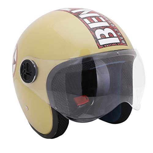 Sage Square Two Wheeler ISI Marked Guardian Cruiser Open face Helmet for Unisex Adult (Large - L, Khaki Gloosy)