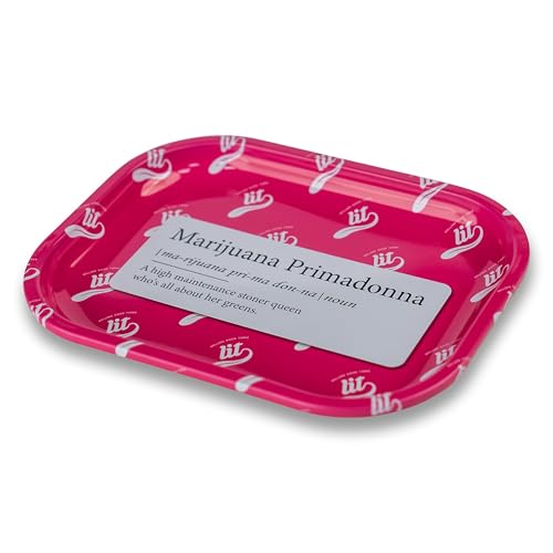 Image of LIT Metal Rolling Tray (Pink Edition) for Cigarette, Smoking Ash Bowl, Smoke Tray, Size 18x14cm (LITAF Accessories)