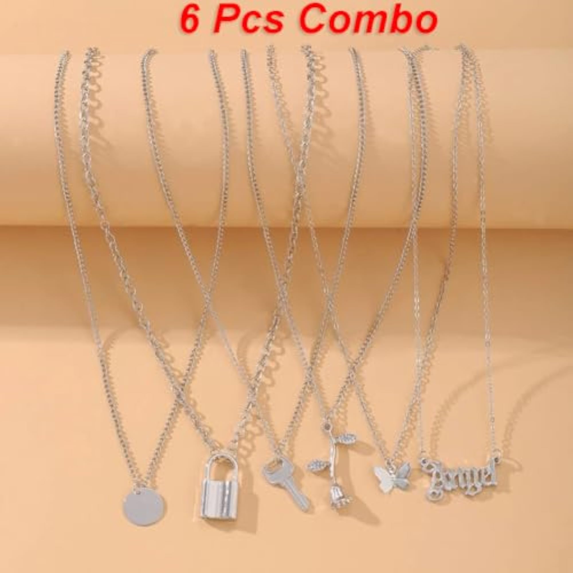 6 Pcs Combo Stylish Western Necklace Set for Pendant