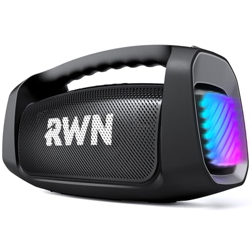 RWN Outdoor Bluetooth Speaker: 160W Loud Sound, IP67 Waterproof with