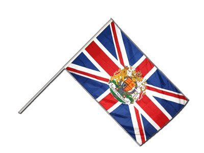 Drapeau Royaume-Uni avec blason 60 x 90 cm hampe pavillon Digni britannique
