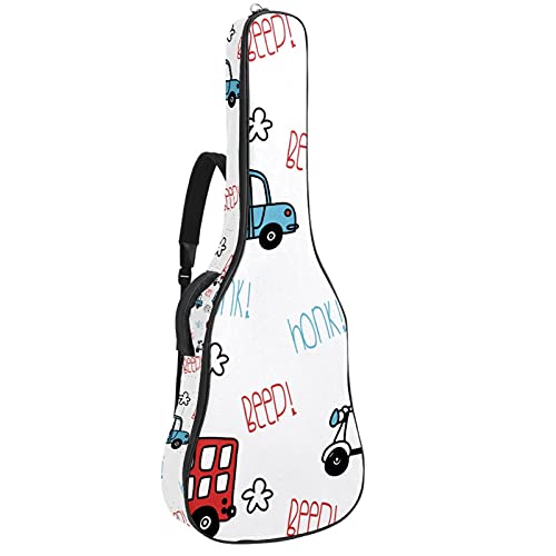 Housse de guitare étanche à motif bus pour basse et classique