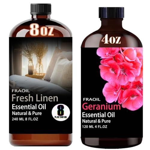 Aceite Esencial Fresh Linen y Geranio 8 y 4 Fl Oz
