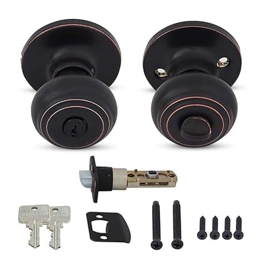 Honeywell Safes & Door Locks 8101401 Classic Entry Door Knob, Oil Rubbed Bronze