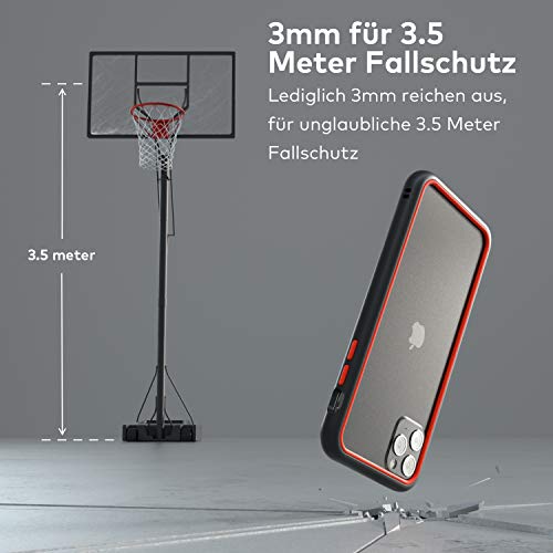 Rhinoshield Bumper Case Compatible With [Iphone 11 Pro] | Crashguard Nx - Shock Absorbent Slim Design Protective Cover 3.5M / 11Ft Drop Protection - Black #TOP1