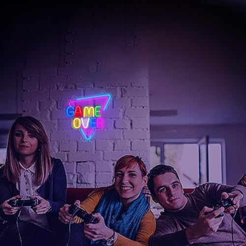Image of LED Game Sign Game Zone Neon Signs Gaming Room Wall Art Decor Man Cave Lights Signs Gamer Home Bedroom Decoration USB Powered Brightness Adjustable