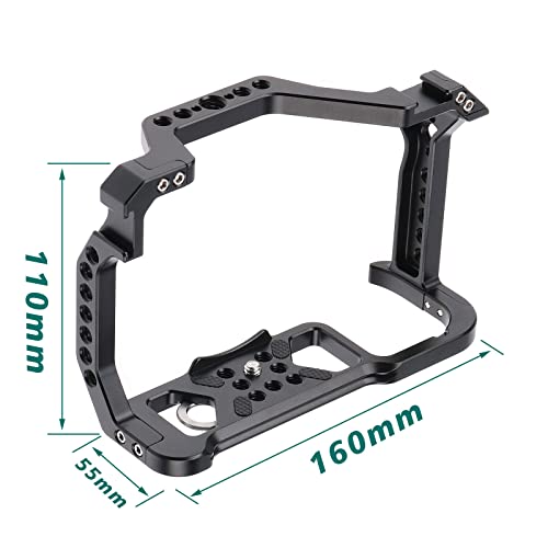 Image of CNC Aluminum DSLR Camera Cage Extension Frame Cold Shoe for Canon R5 R6 R5C DSLR Camera