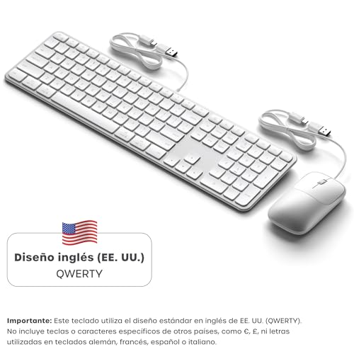 Combo Teclado y Ratón Satechi Slim CLX3 USB-C Plug and Play para Escritorio Plata 2