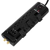 Innovera IVR71657 Surge Protector, 10 Outlets, 6, Cord, 2880 J, Plastic, black, Plastic