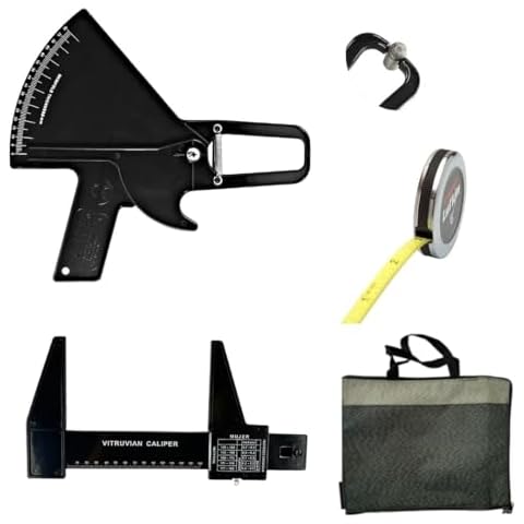 AnthroFlex Basic Anthropometry Kit with Slim Guide Skinfold Caliper, AnthroMetrix Software, Anthropometric Tape Measure, Small Bone Anthropometer, Manual (Black) Cover