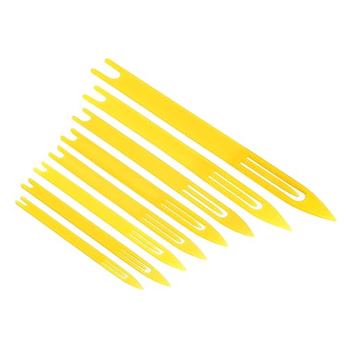 PATIKIL Fishing Net Repair Kit, 8 Pcs Plastic Fishing Net Sewing Needles 1#,2#,3#,4#,5#,6#,7#,8# for Fishing Net Repairing, Yellow