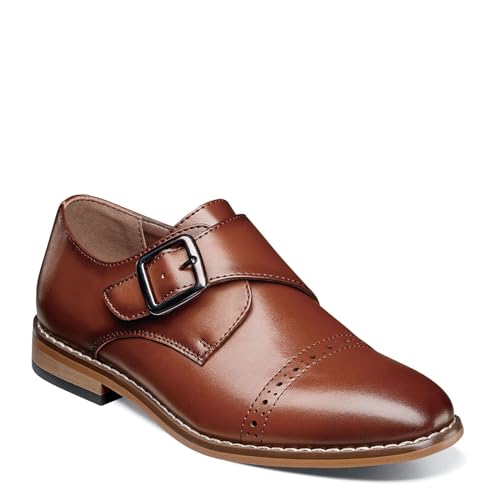 Image of Stacy Adams Boys' Desmond Cap Toe Monk Strap (Little Kid /Big Kid)