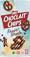 Nestlé CHOCLAIT CHIPS Knusper Brezeln, knackige Salzbrezeln umhüllt von Milchschokolade und verfeinert mit Dekorstreifen aus dunkler Schokolade, 1er Pack (1 x 115g)