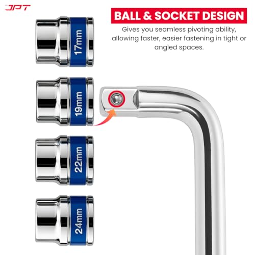 JPT Ratchet Spanner Socket Set (9+1) - Image 7