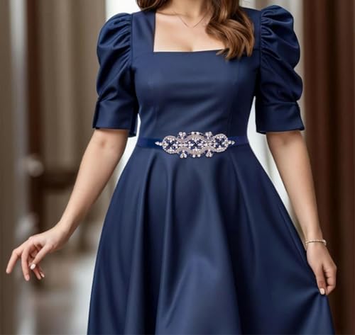 Women's Dress Accessories Wedding Banquet Belt Shiny Crystal Pearl Bridal Belt3