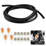 【Utilisation large】Le kit de tuyau de carburant peut être utilisé pour transporter de l'essence, du diesel, de l'huile de moteur, de l'huile de lubrification, etc. et convient aux tondeuses à gazon, aux motos, aux scooters, aux moteurs, aux tracteurs, aux souffleuses à neige, aux voitures, etc.