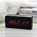 Produktbild Clock Netter Wecker Holz- Hübscher Led Netter Wecker mit Temperatur-Sound Control-Funktion recht LED-Anzeige elektronischen Schreibtisch und Tisch Exquisite Digitaluhr Uhr weiß