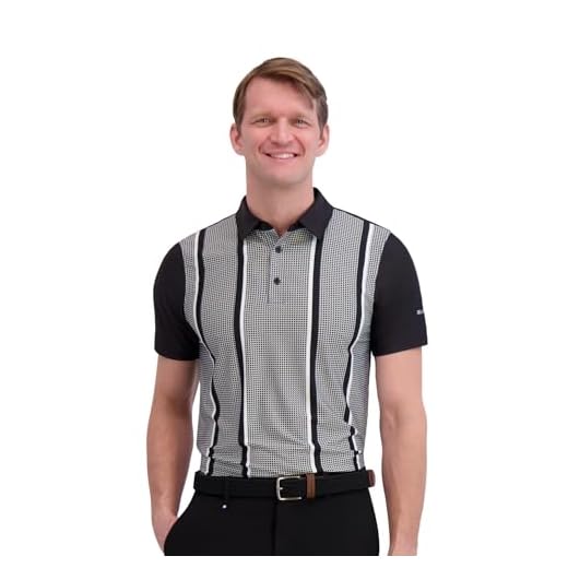 Ben Sherman Men's Performance Golf Polo Shirts– Stretch, Extra Soft Fabric, Moisture-Wicking, Odor Resistant, Black, XL