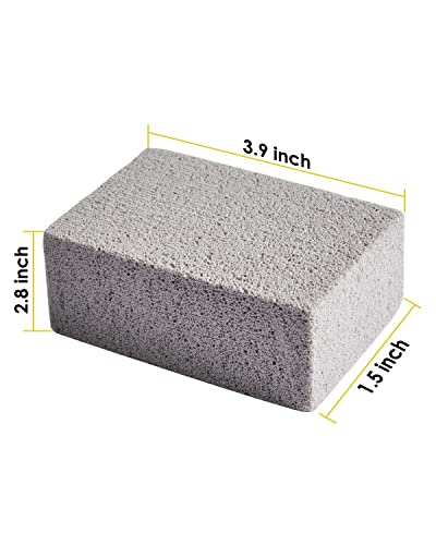 Grill Brick Block 4Pcs Grill Cleaning Brick Grill Stone Pumice Cleaning Block BBQ Cleaning Tool, Remove Oil Stains for Grilling Barbeque Griddle Flat Top Grill Racks