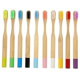 VALICLUD 10 Stück Kinderzahnbürsten mit Weichen Borsten Rundem Griff Verschleißfest Langlebig Sanfte Reinigung Geeignet für Zuhause Reise und Gastzimmer