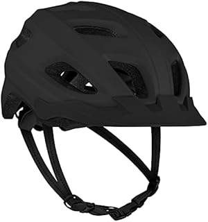 Retrospec Lennon Bike Helmet with LED Safety Light Adjustable Dial & Removable Visor - Adjustable Bicycle Helmet for Adult Men & Women - Matte Black One Size