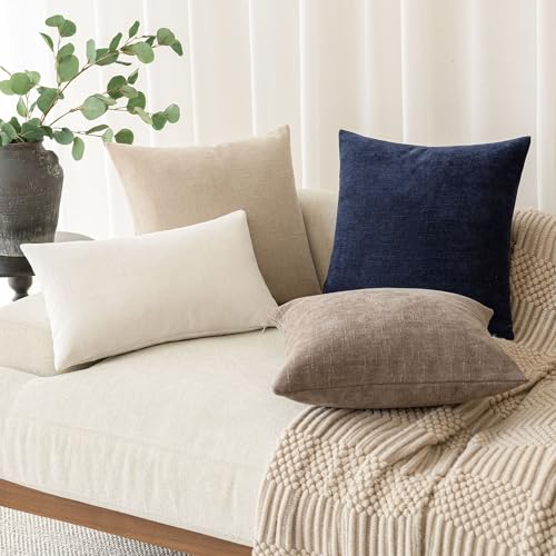 Foindtower SCPC-1 Pack Of 2 Soft Textured Throw Decorative Pillow Covers Square Accent Solid Cushion Cover Cozy Farmhouse Pillow Case thumb #6