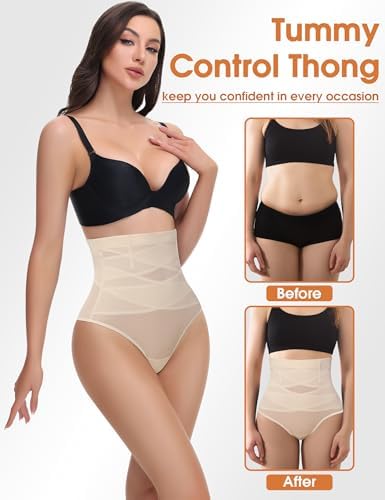 Tummy Control Thong Shapewear for Women Seamless Body Shaper Underwear - 2