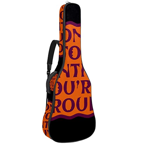 Housse imperméable pour guitare acoustique avec double bandoulière et poche Motif lettre inspirante, Multicolore 06, 42… - Les Beatles, Paul McCartney, John Lennon, RIngo Starr, George Harrison Housse imperméable pour guitare acoustique avec double bandoulière et poche Motif lettre inspirante, Multicolore 06, 42…