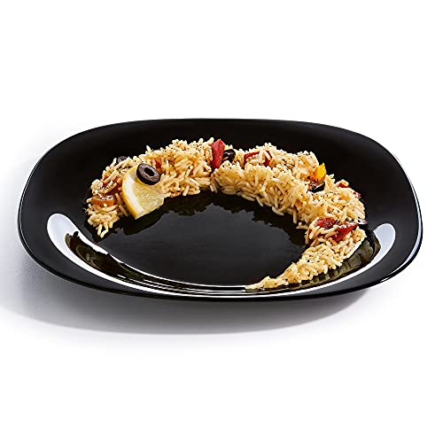Luminarc Carine Dinner Plate Black 6Pc Set Dinnerware, 10.5-Inch #TOP2
