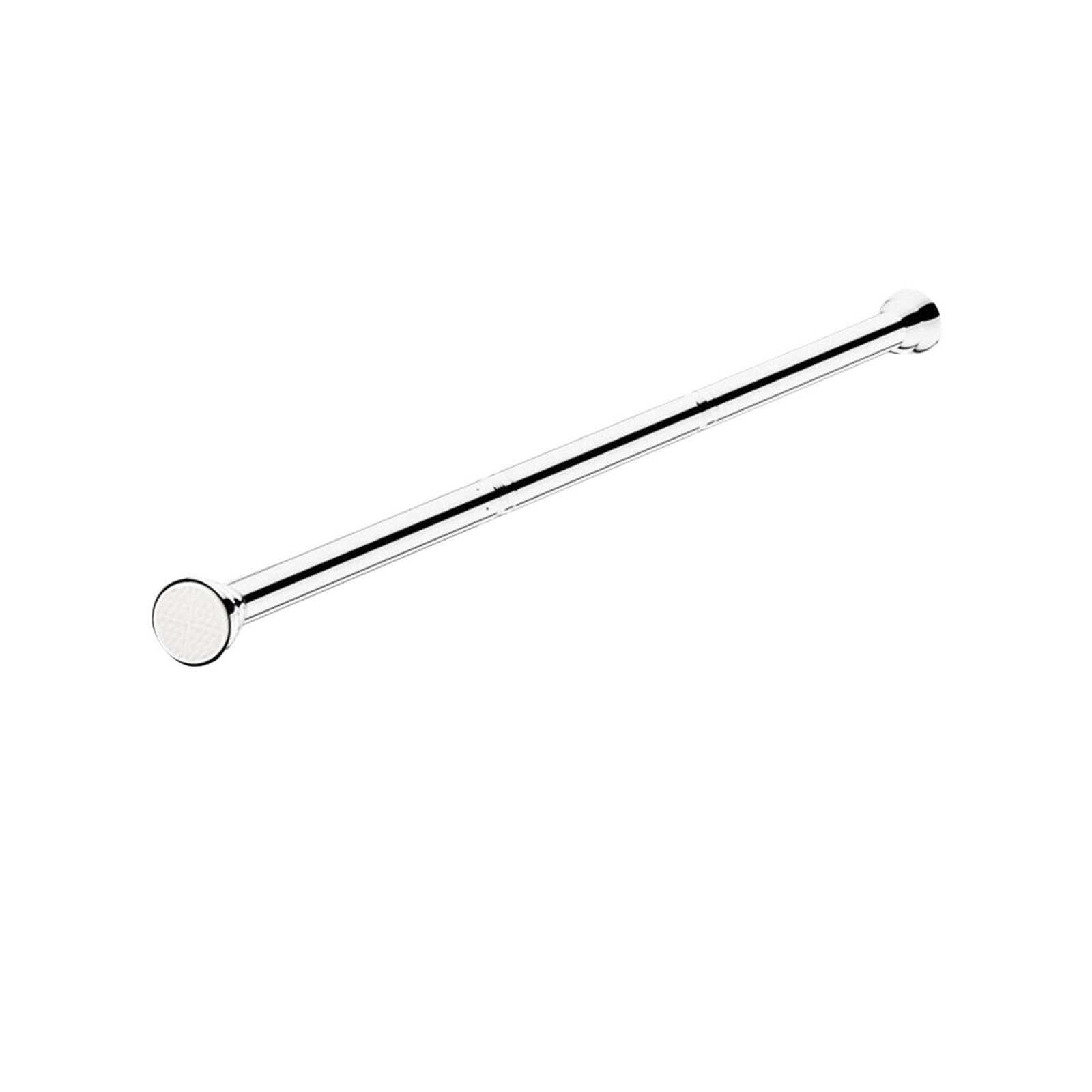 Multifunctional Loaded Extendable Rod Adjustable Curtain Telescopic Pole Household Hanging Rods for Wardrobe and Cloakroom(Silver 100 to 130cm)