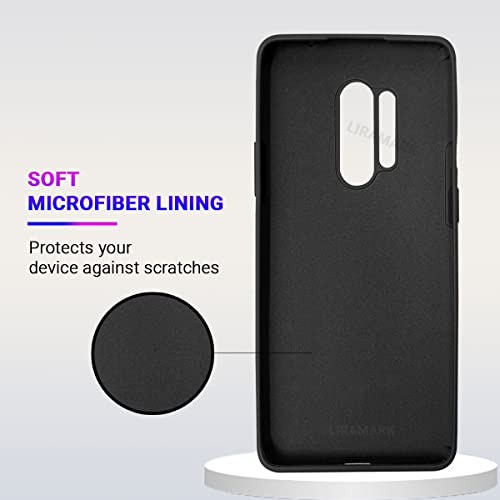 Image of LIRAMARK Liquid Silicone Soft Back Cover Case for OnePlus 8 Pro / 1+8 Pro (Black)